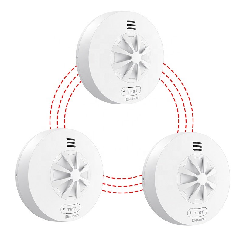smart alarm system home security RF868/RF433 heat detector wireless interlinked heat alarm for sale