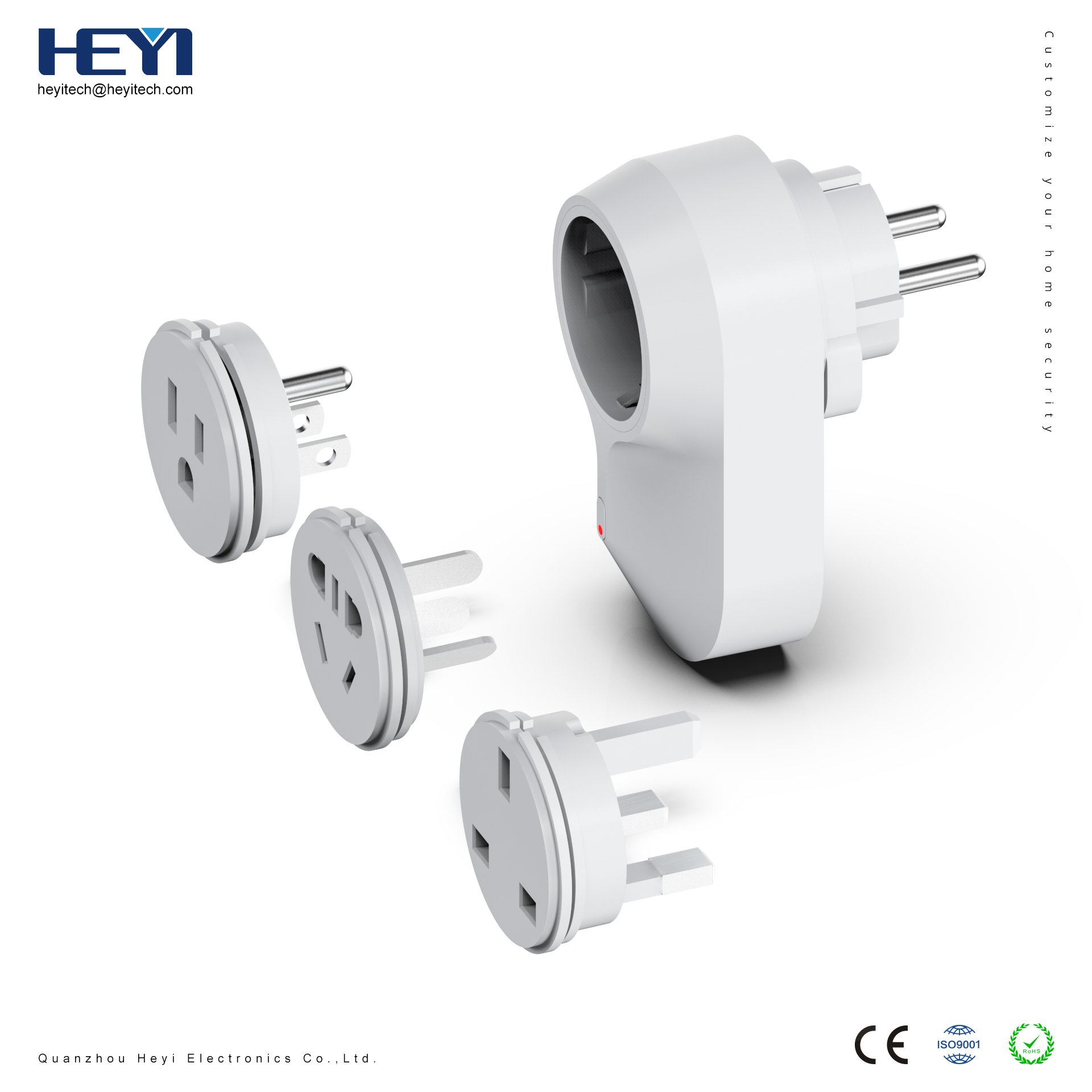 2024 new arrival Smart Universal Round Outlet Power Electrical Socket for Wireless Alarm System HY-03S