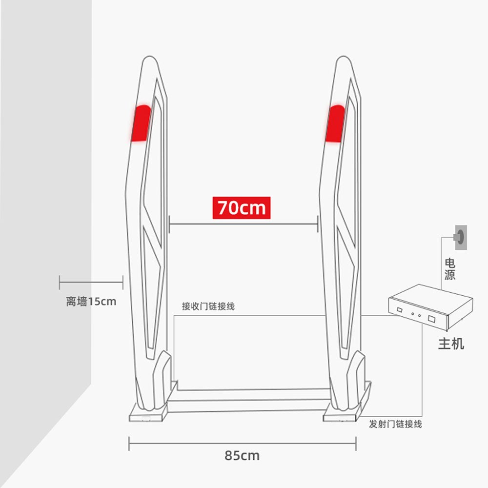 Library Anti-theft System Security Gate Burglar Magnetic Security Alarm Em System