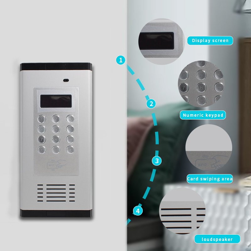 Smart Phone RFID Card GSM K6 Wireless 2G 3G 4G Apartment Intercom Access Control System