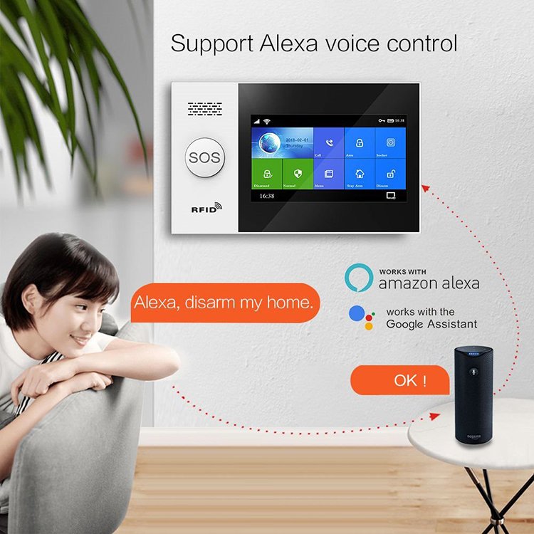 Touch Screen Tuya 99 Wireless Zones Alarm System Cian Factory Supply Dual-network WIFI+GSM/4G 4.3 Inch Security Equipment Gua