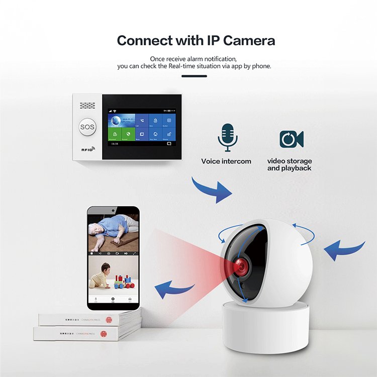 Touch Screen Tuya 99 Wireless Zones Alarm System Cian Factory Supply Dual-network WIFI+GSM/4G 4.3 Inch Security Equipment Gua