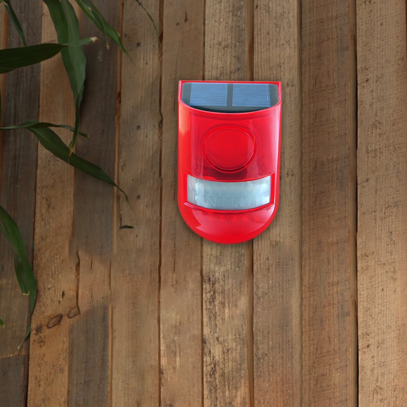 Wireless Solar Alarm Siren Solar Power Outdoor Sound Light Siren Home Security Alarm System