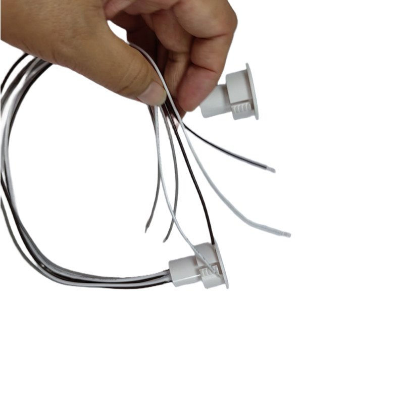Flush Mounted 2NO 2NC 2COM Door Sensor ABS Plastic Magnetic Contacts for Window Use