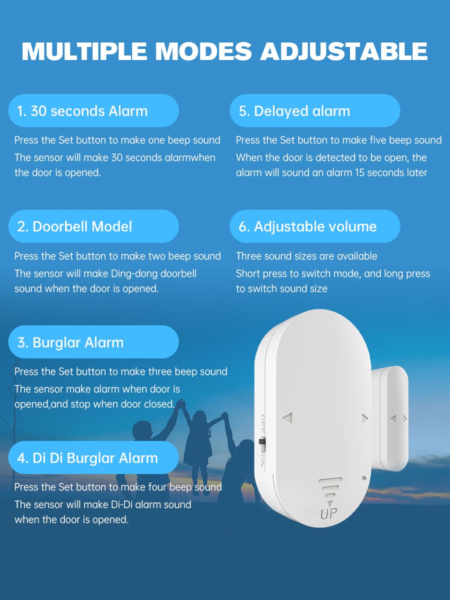Anti Theft Entry Siren Window And Door Magnetic Alarm Universal Wireless Home Security Alarm Systems For Homes