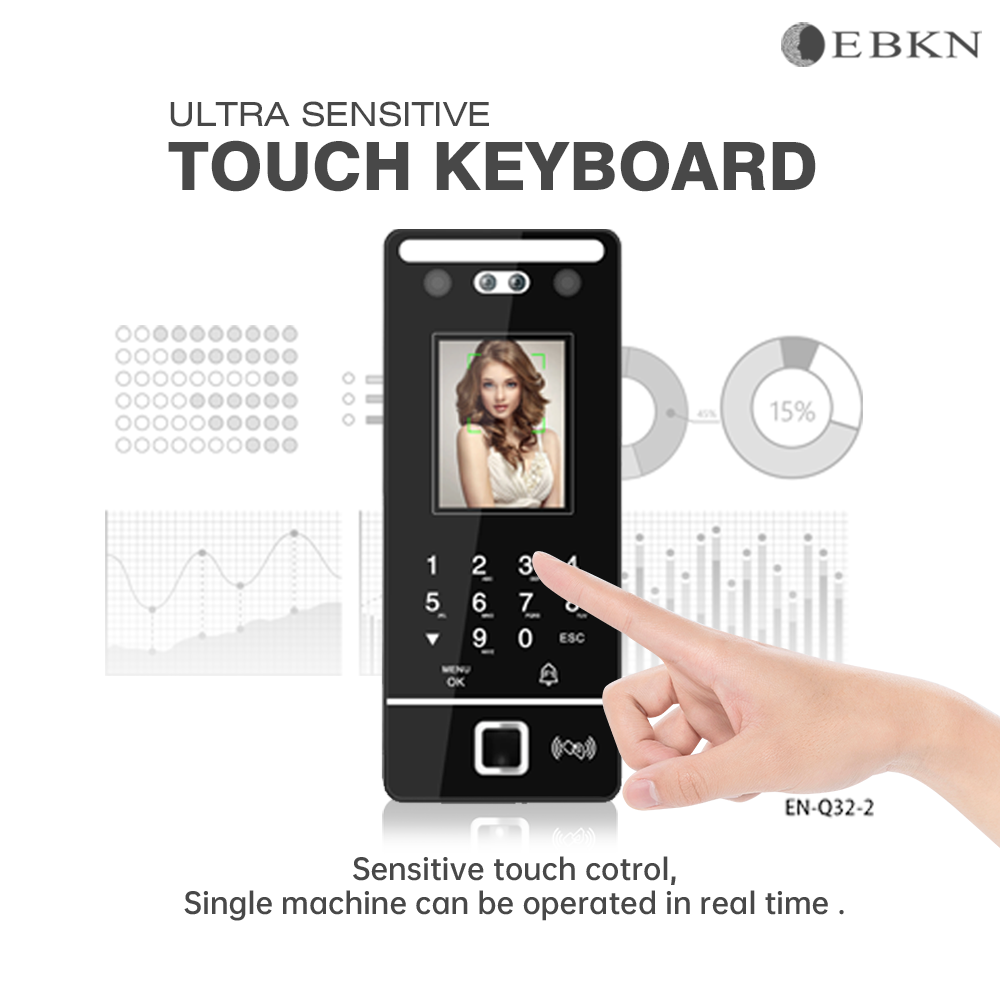 EBKN Network Facial Recognition System RFID Access Control System With Free Software and SDK
