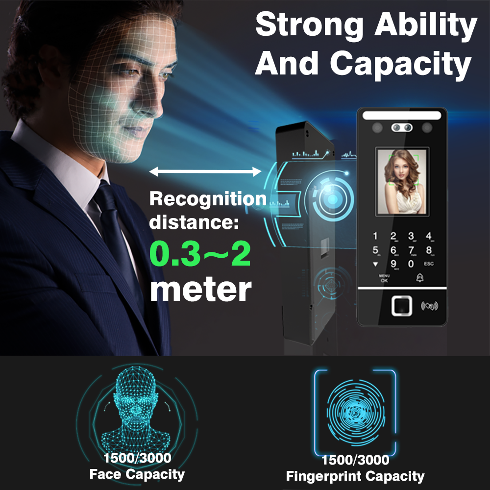 EBKN Network Facial Recognition System RFID Access Control System With Free Software and SDK