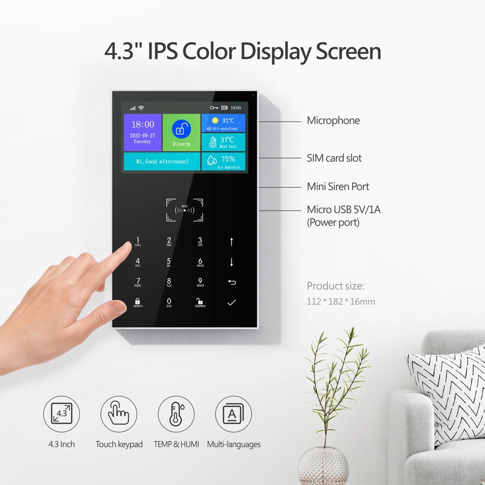 Hot Sale Tuya Smart WiFi GSM Home Alarm Security System with Low-Battery Detection PST-PG109-TY