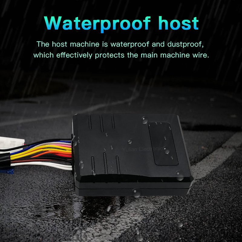 Waterproof host Leave automatic locking LCD remote controller Time display Electric Motorcycle PKE 2-way anti-theft alarm system