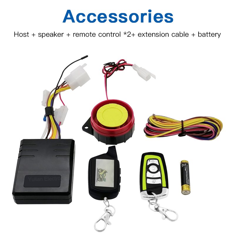 Waterproof host Leave automatic locking LCD remote controller Time display Electric Motorcycle PKE 2-way anti-theft alarm system