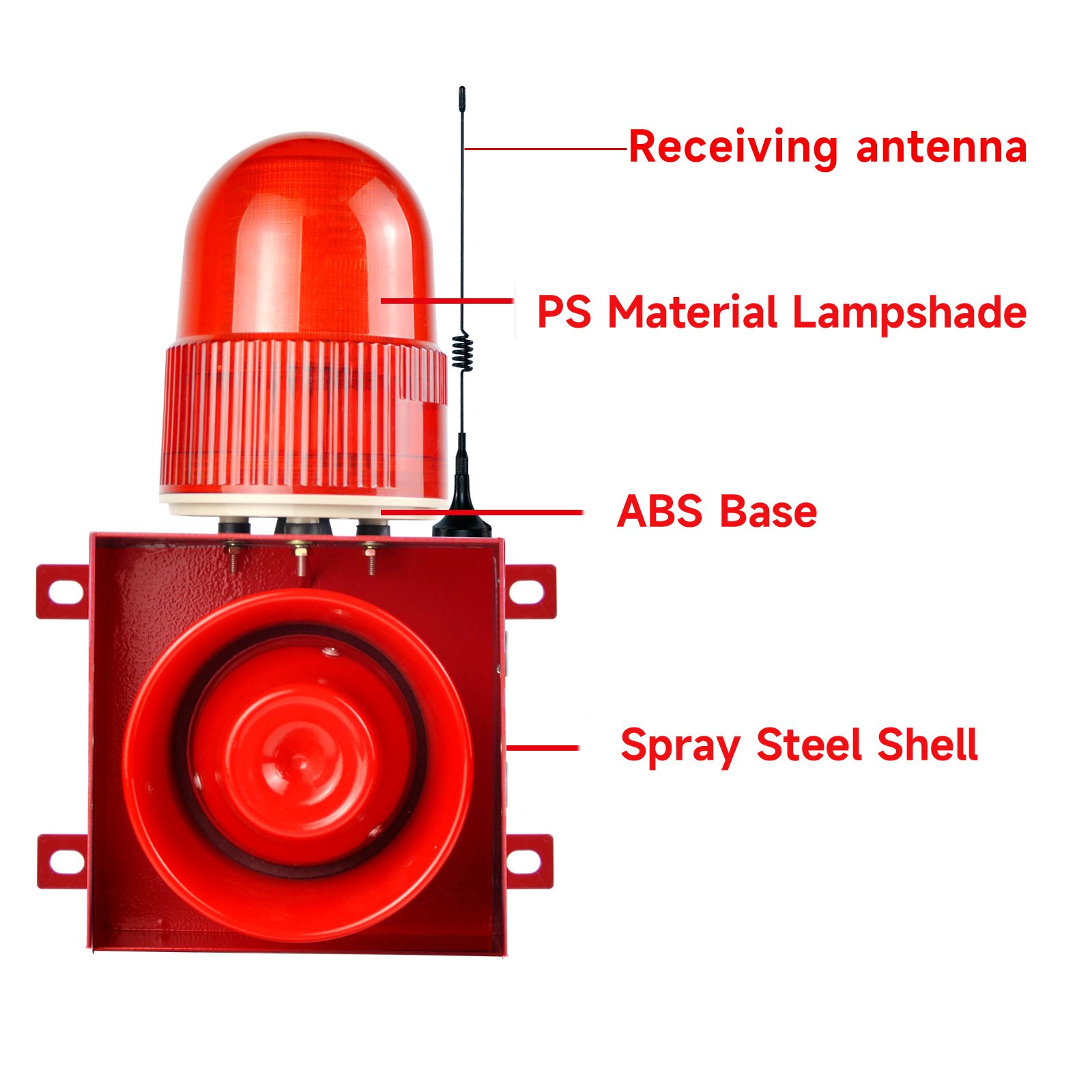 YAL-01Y-2000 Outdoor wireless security alarm systems 120dB industrial Waterproof LED strobe 2000m remote burglar siren alarm