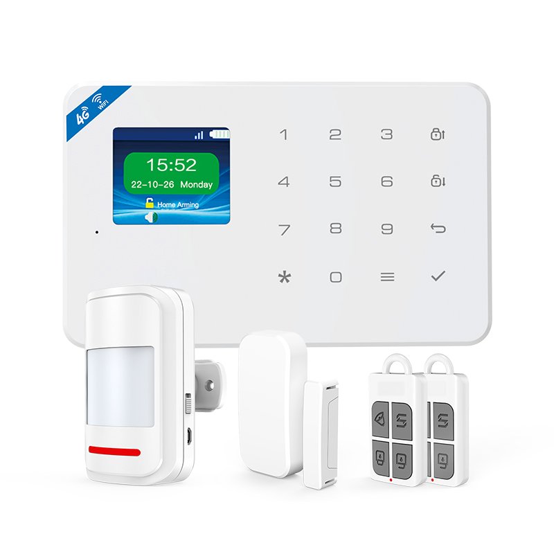 Tuya GSM+WiFi+4G Alarm System Kit Solar Powered Burglar Alarm Smart PIR Motion Sensor Security Kit