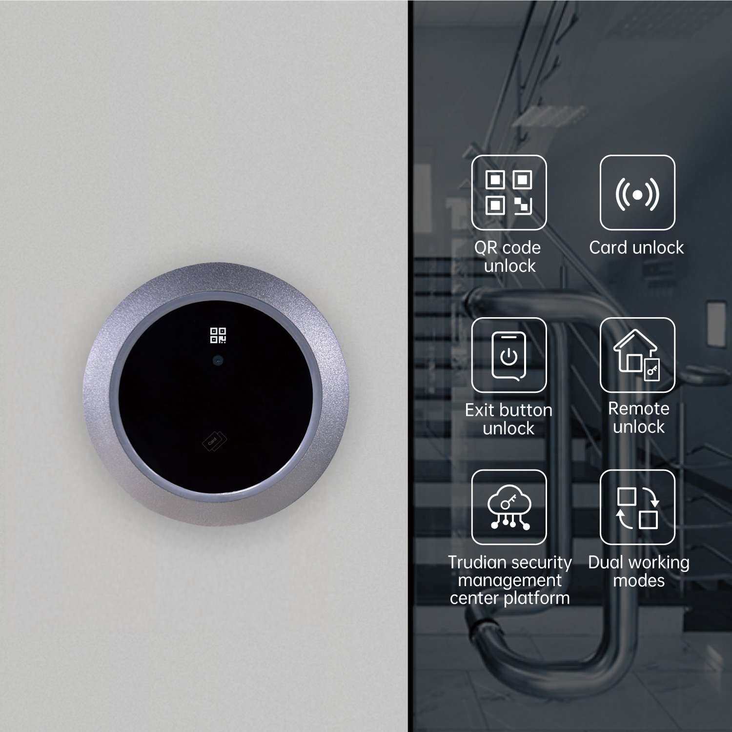 Trudian DC12v Time and Attendance Controller with QR Code IC Card Biometric Access Control Product