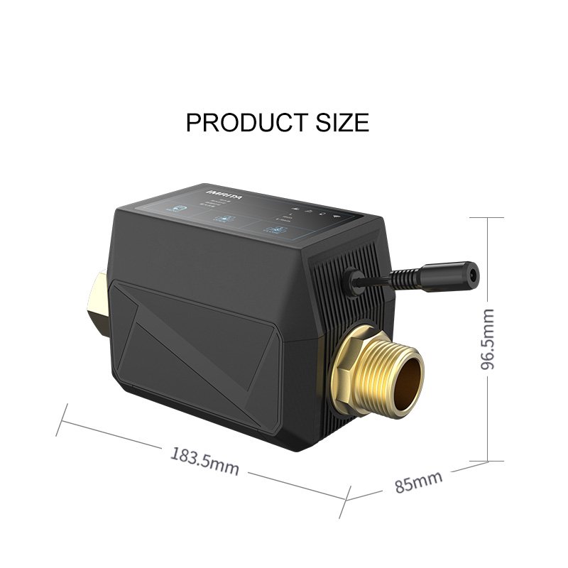 Multi-function Wifi App Water Leak Detector Sensor Alarm Smart Water Monitor with Auto shut off valve Water Leakage Detection