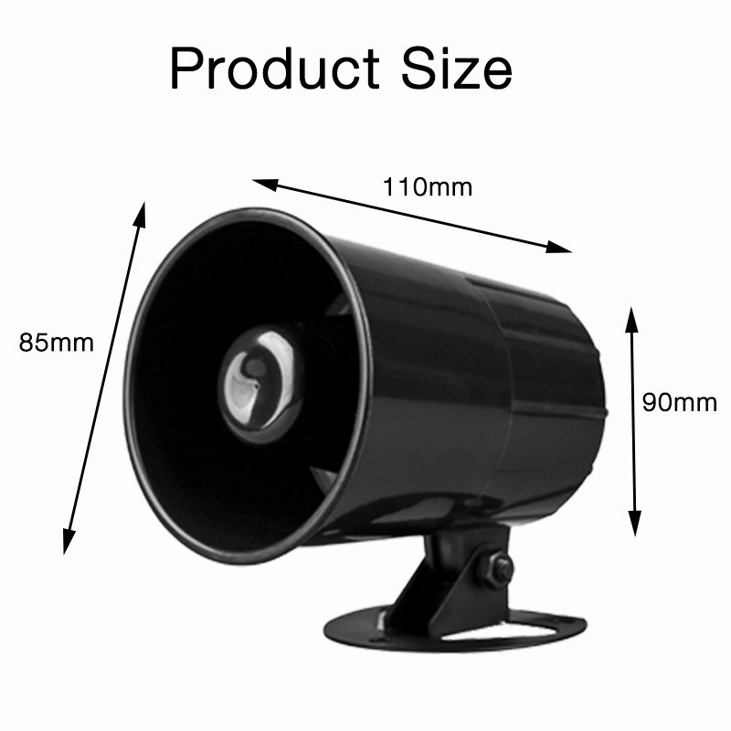 Burglar Security Wired Siren Electronic Alarm Siren Horn High Sound 1 tone 6 tone Indoor Siren Alarm for Home Security System