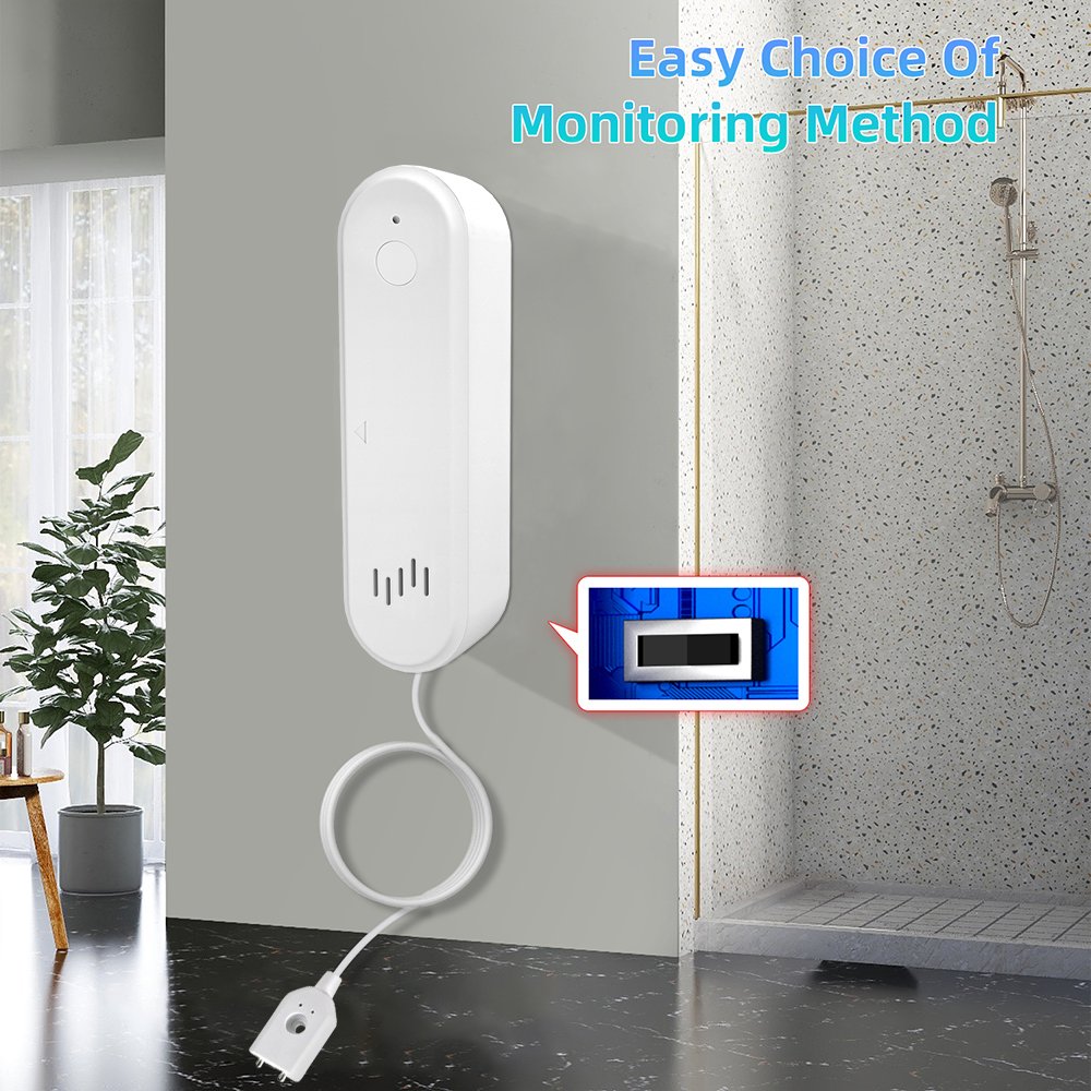Tuya WiFi Smart Water Leak Sensor Water Overflow Level Detector Security Sound Alarm System Flood Leakage Sensor Remote Monitor