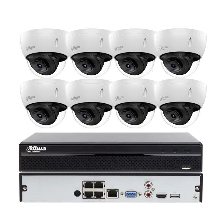 Original Dahua 4ch 8ch 8POE 16 Channel NVR 4MP 8MP 4K HD Built-in Mic CCTV Dome IP Security Camera System