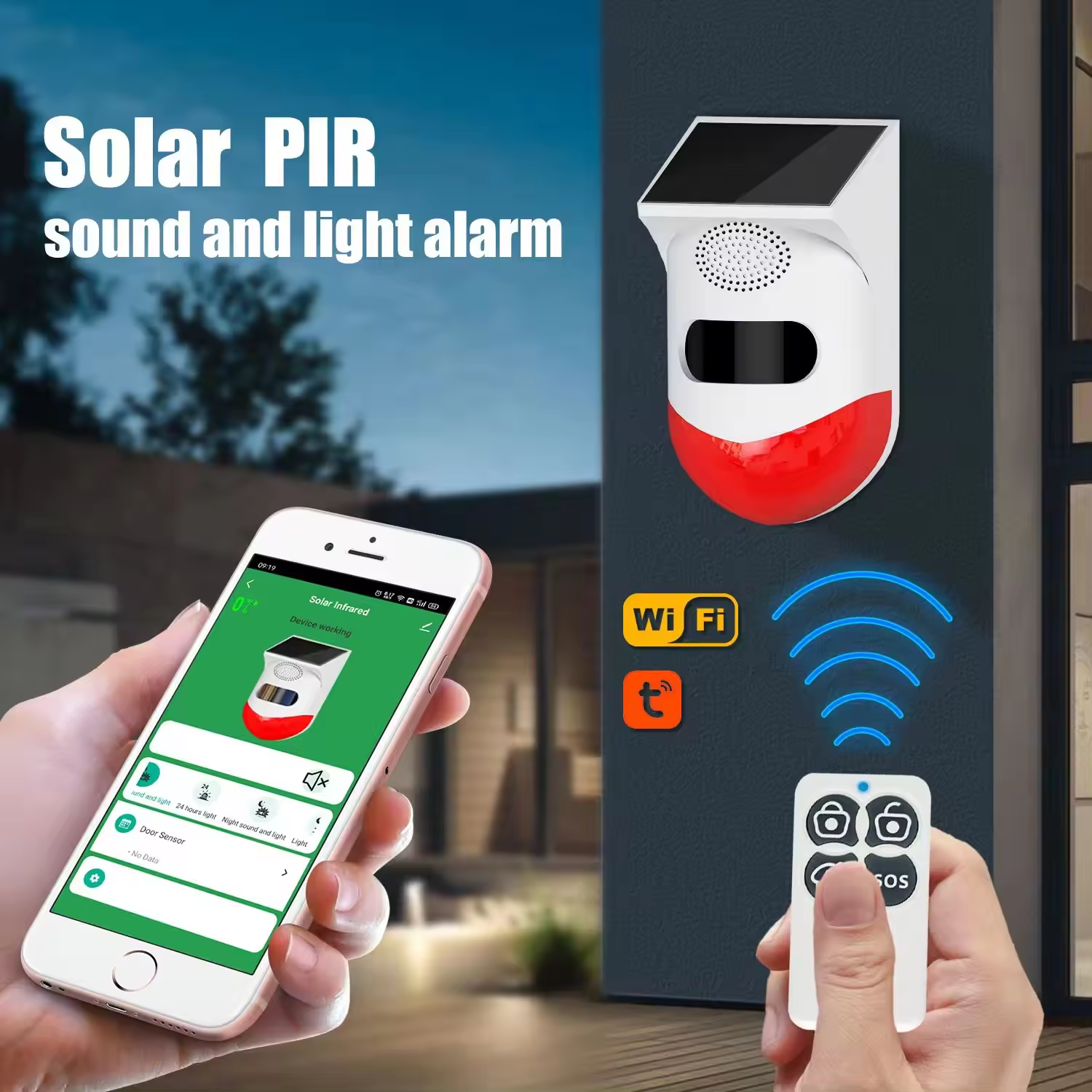 Hot Selling New Technique Smart Home Drop Shipping Solar Self Defense System Alarm