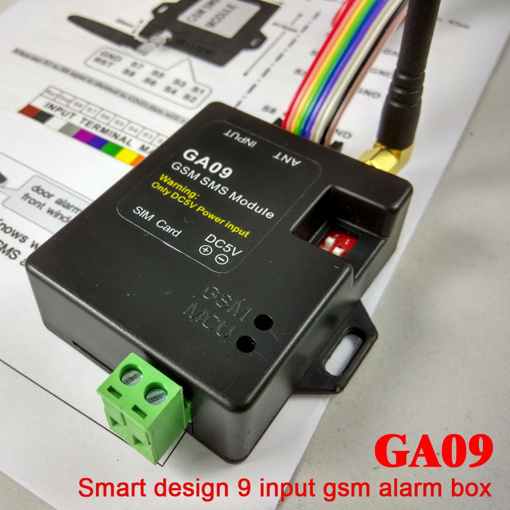 8 channel GA09 Super small GSM Alarm Systems SMS Alarms home Security System