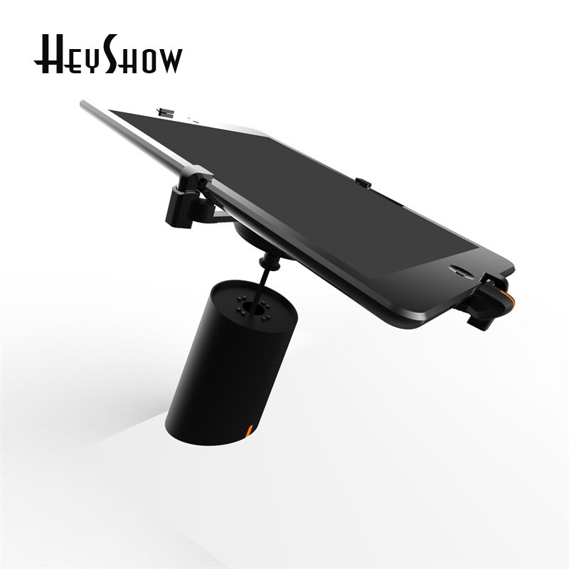 4-Arm Black Mobile Phone Security Stand Alarm System Anti-Theft For All Tablets With Charging Function