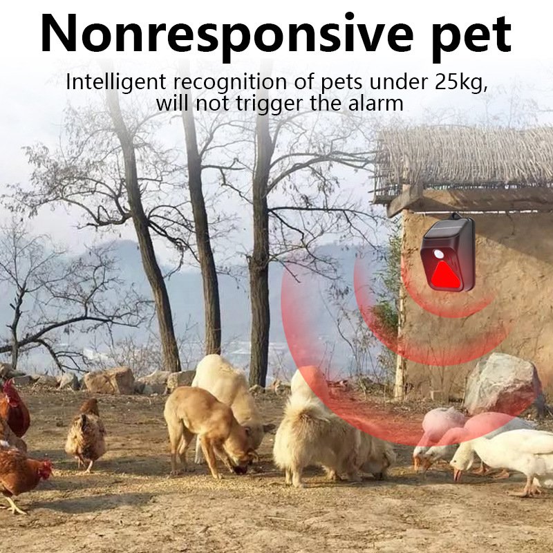 Outdoor Waterproof Solar Powered Infrared Alarm Wireless Waterproof Detector for Home Burglar GSM Security Alarm System