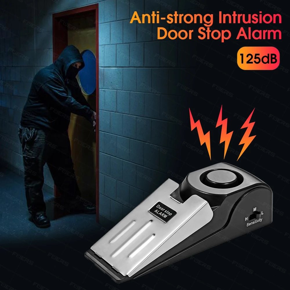 KERUI Wireless Door Stop Alarm System 125dB Loud Home Security Anti-Theft Door Stopped Alarm