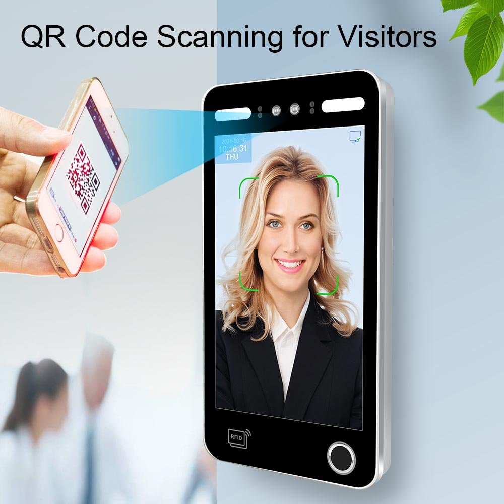 10-inch Outdoor QR Code RFID HID Fingerprint Reader Face Recognition Smart Biometric Access Control Products