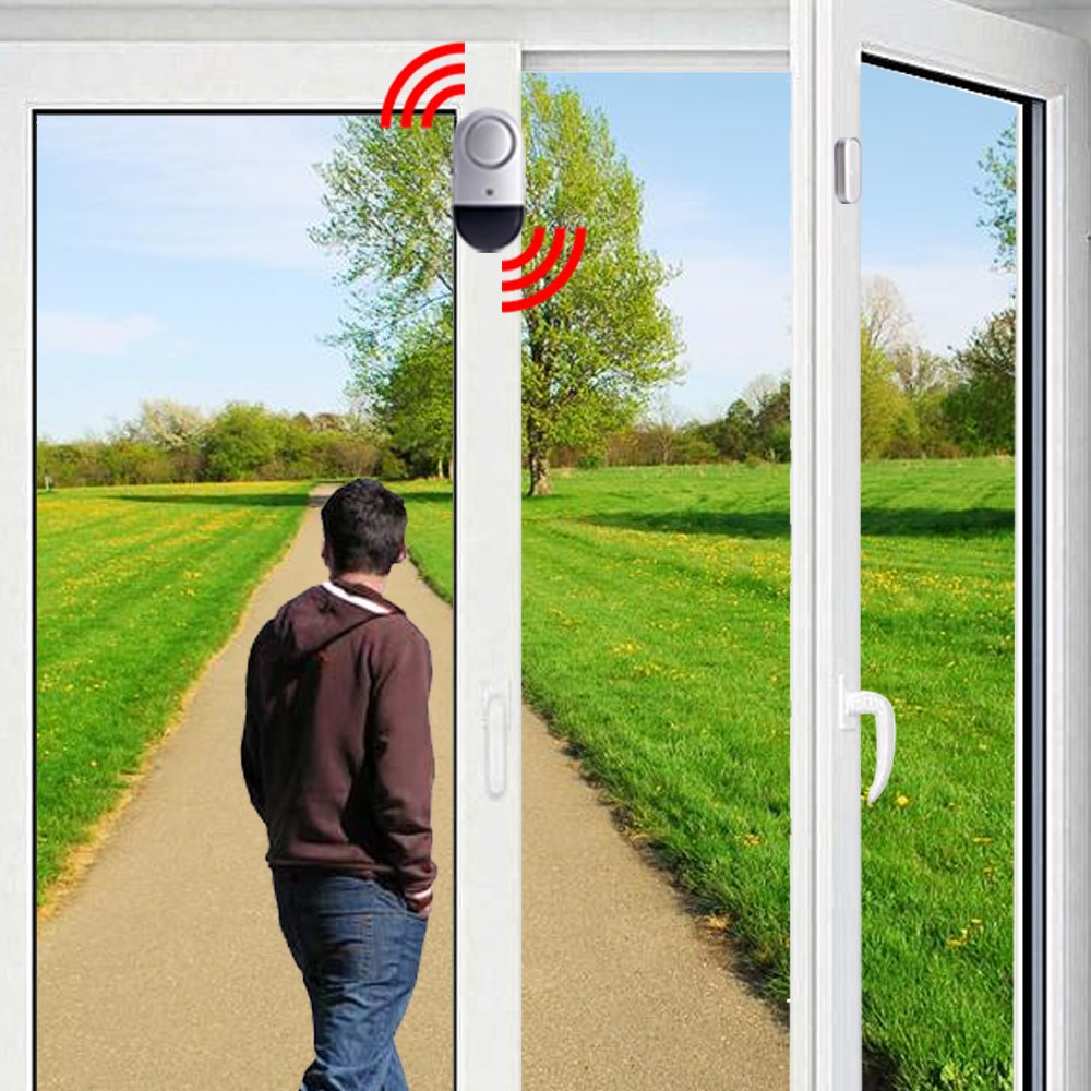 Daytech DA03 120db dependent wireless security window door alarm automatic stop door alarm