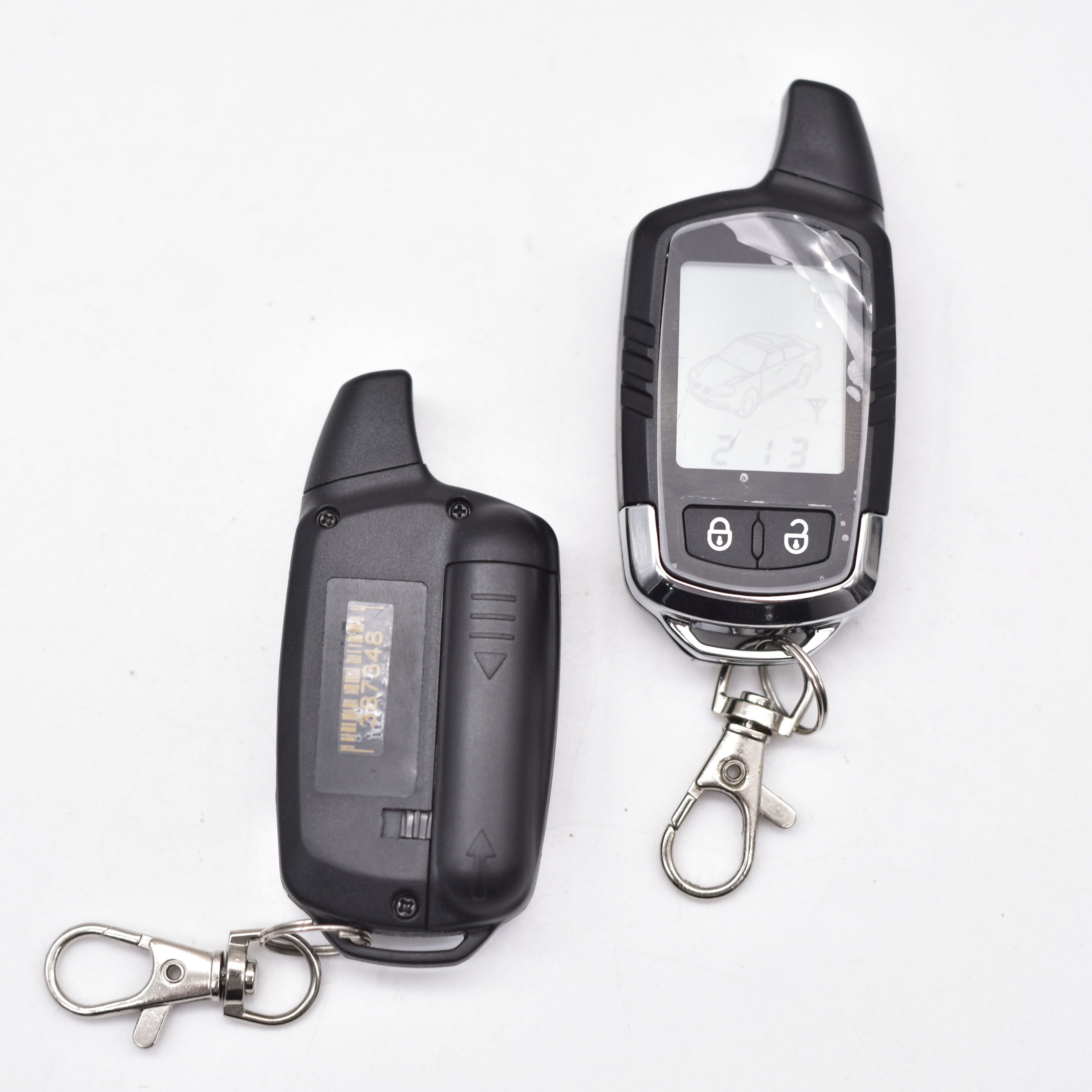 SZDALOS 2 Way LCD pager display car alarm system DC12V remote engine start two way car alarm