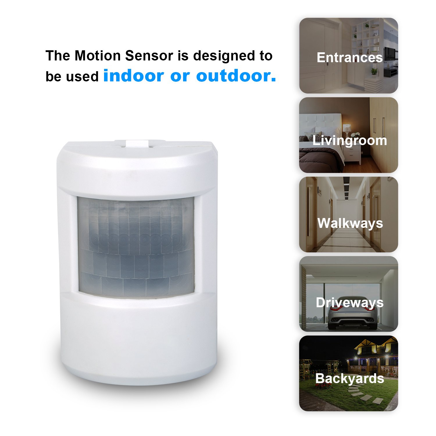 Zwave Indoor 12V PIR Motion Sensor Home Security System Personal Window Door Alarm 433MHz Wireless Frequency Battery Operated