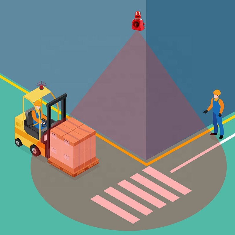 Forklift truck factory vehicles collision avoidance persinal proximity warning forklift pedestrian safety alert system