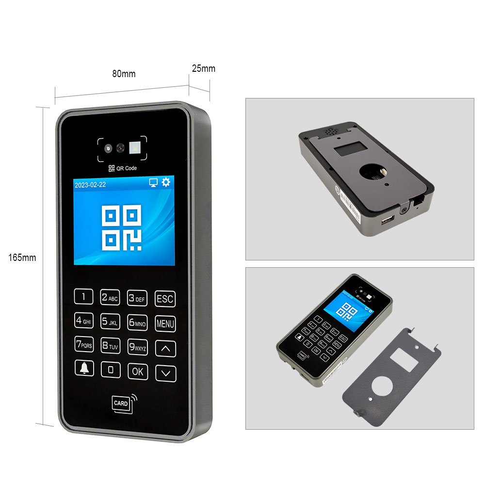 QR Code Biometric Wifi Time Attendance Password Facial Access Control System AI Recognition Terminal