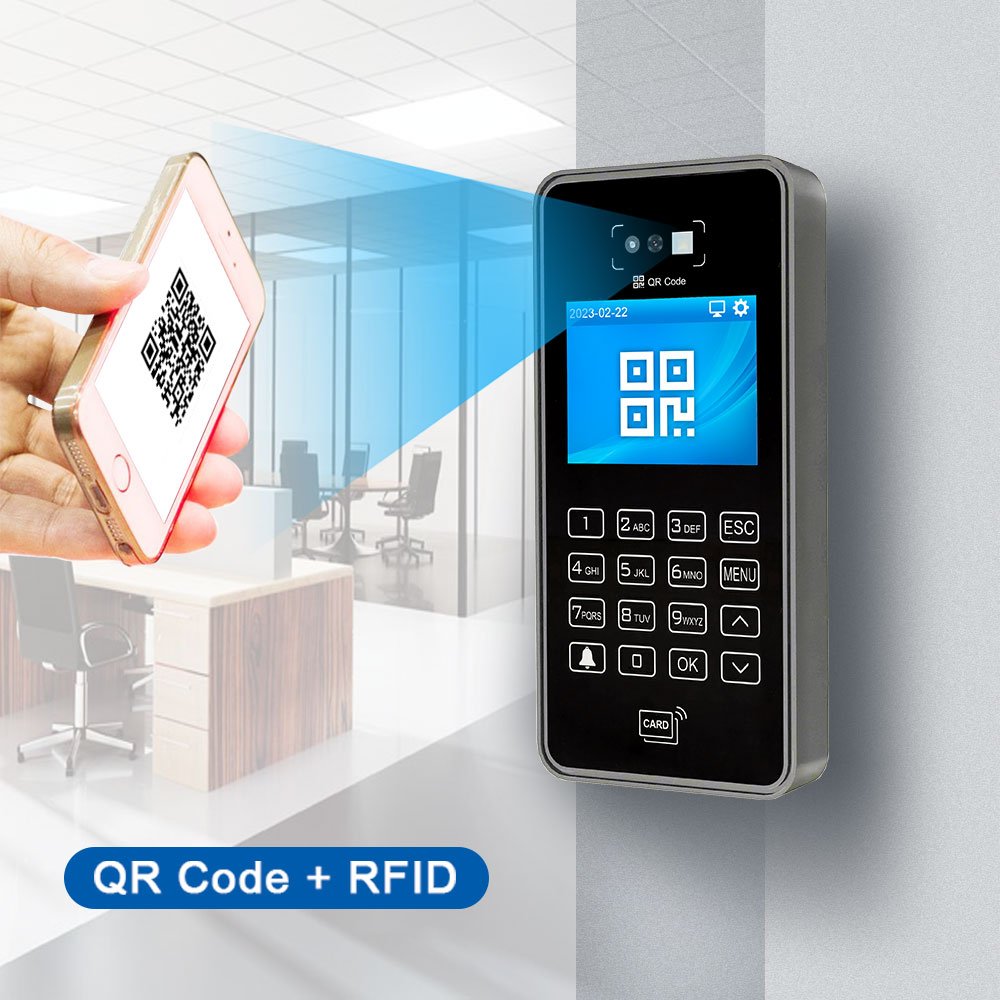 QR Code Biometric Wifi Time Attendance Password Facial Access Control System AI Recognition Terminal