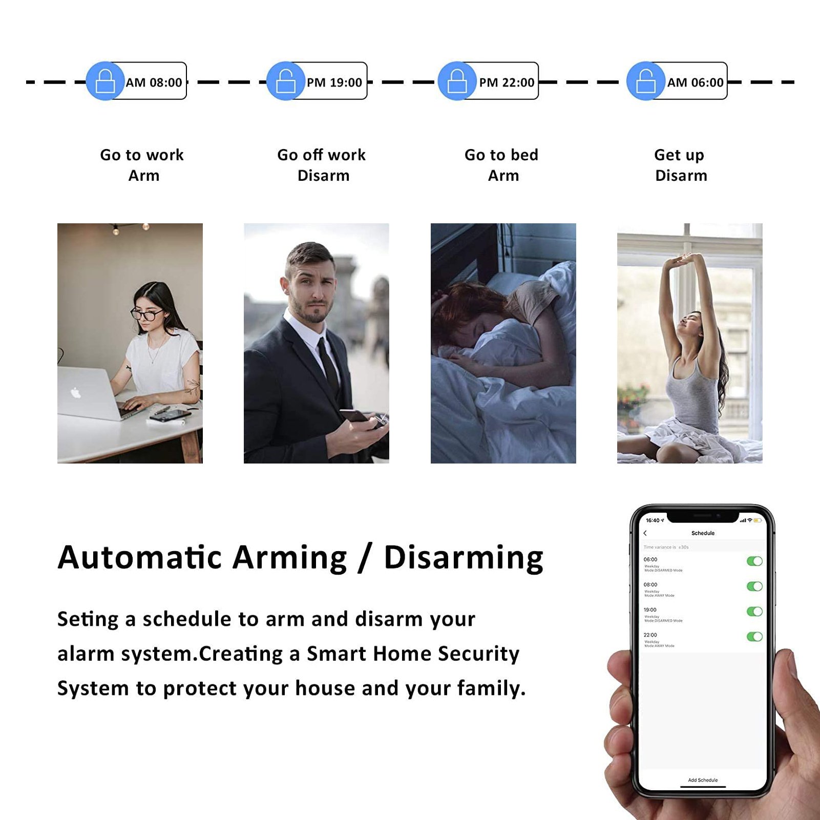 wifi anti theft 120 dB Sirena Sistema di Allarme Casa Senza Wireless Anti-Effrazione Allarme wireless alarm system home security
