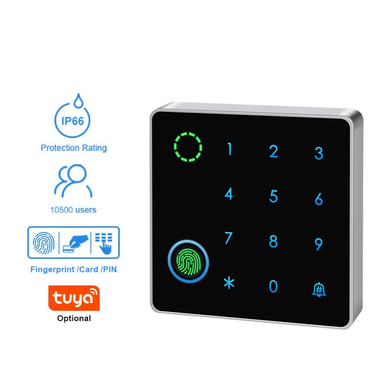 Secukey IP66 500 Fingerprint Capacity Tuya APP Door Access Control System Standalone Keypad Rfid Card Fingerprint Access
