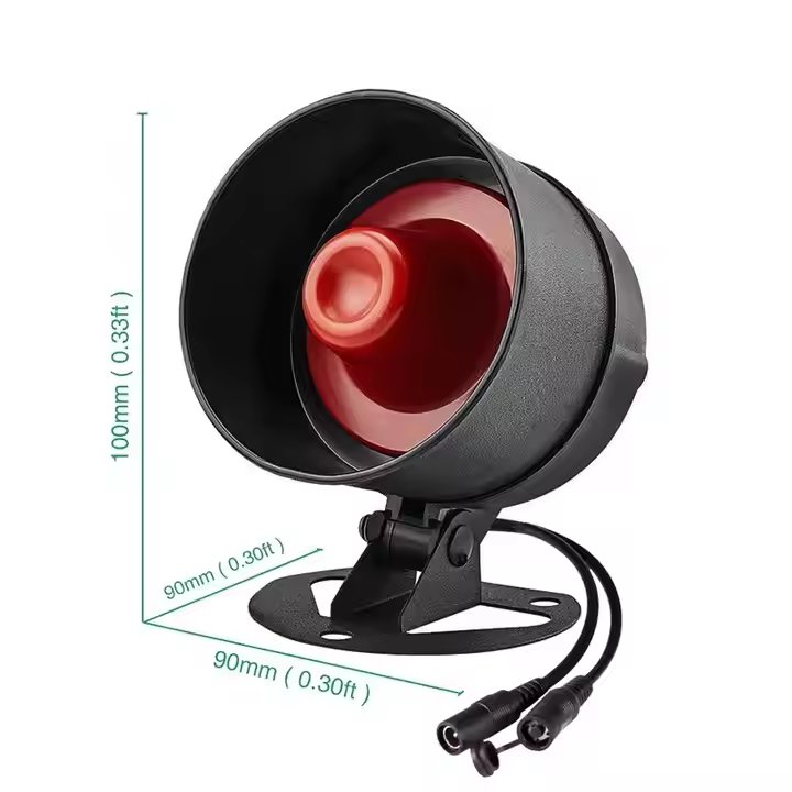 Waterproof outdoor on-site alarm system wireless 433MHZ big siren with loudly sounds can compatible with any brand's alarm