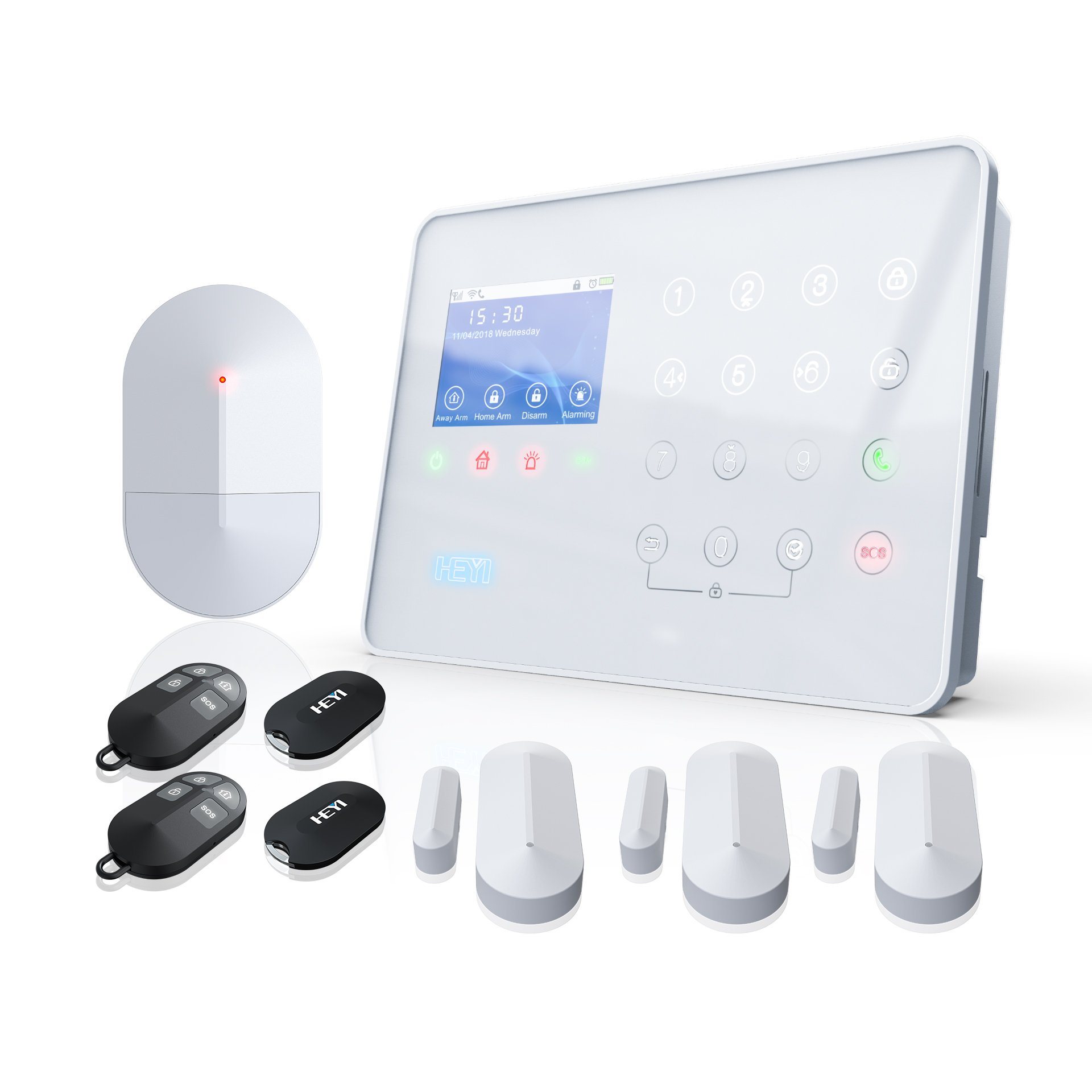 EN50131 Grade 2 high level 868MHz Encryption Wireless Smart Home Alarm System PIR Detector WIFI 4G Frequency hopping Anti hacker