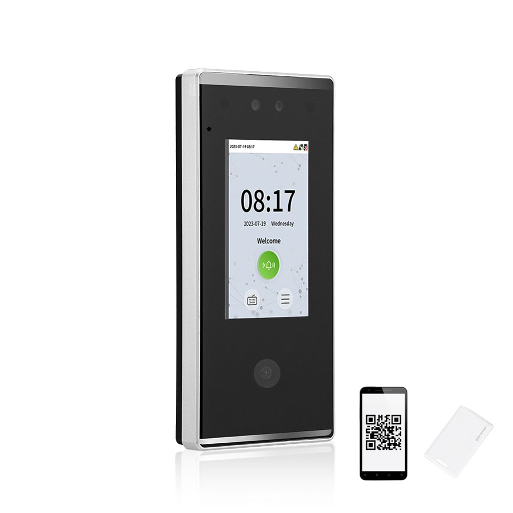 Face/QR code Recognition Time Attendance and RFID Card Access Control System Waterproof IP65 WIFI TCP/IP and USB port