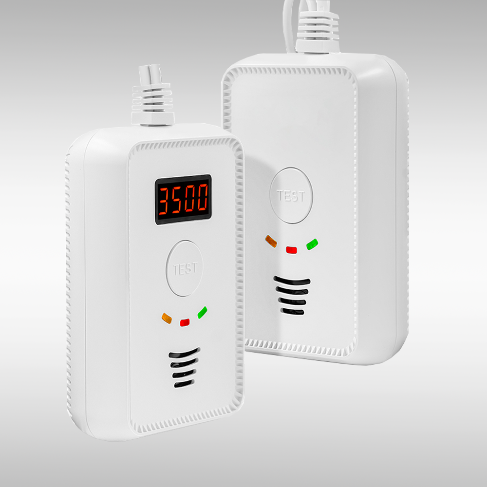 Factory Price Digital LPG Gas Valve System LCD Smart Home Security Gas Leak Alarm Includes Hydrogen Cyanide Gas Detectors