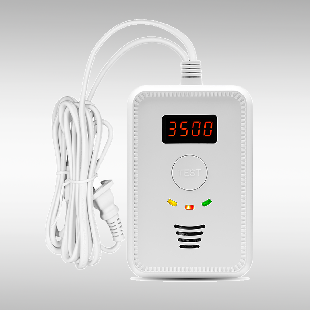 Factory Price Digital LPG Gas Valve System LCD Smart Home Security Gas Leak Alarm Includes Hydrogen Cyanide Gas Detectors