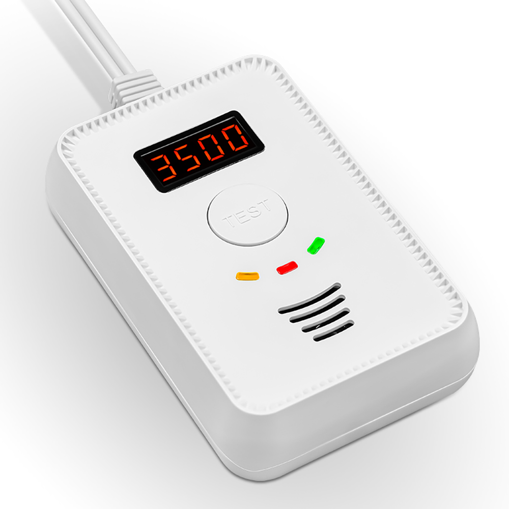 Factory Price Digital LPG Gas Valve System LCD Smart Home Security Gas Leak Alarm Includes Hydrogen Cyanide Gas Detectors