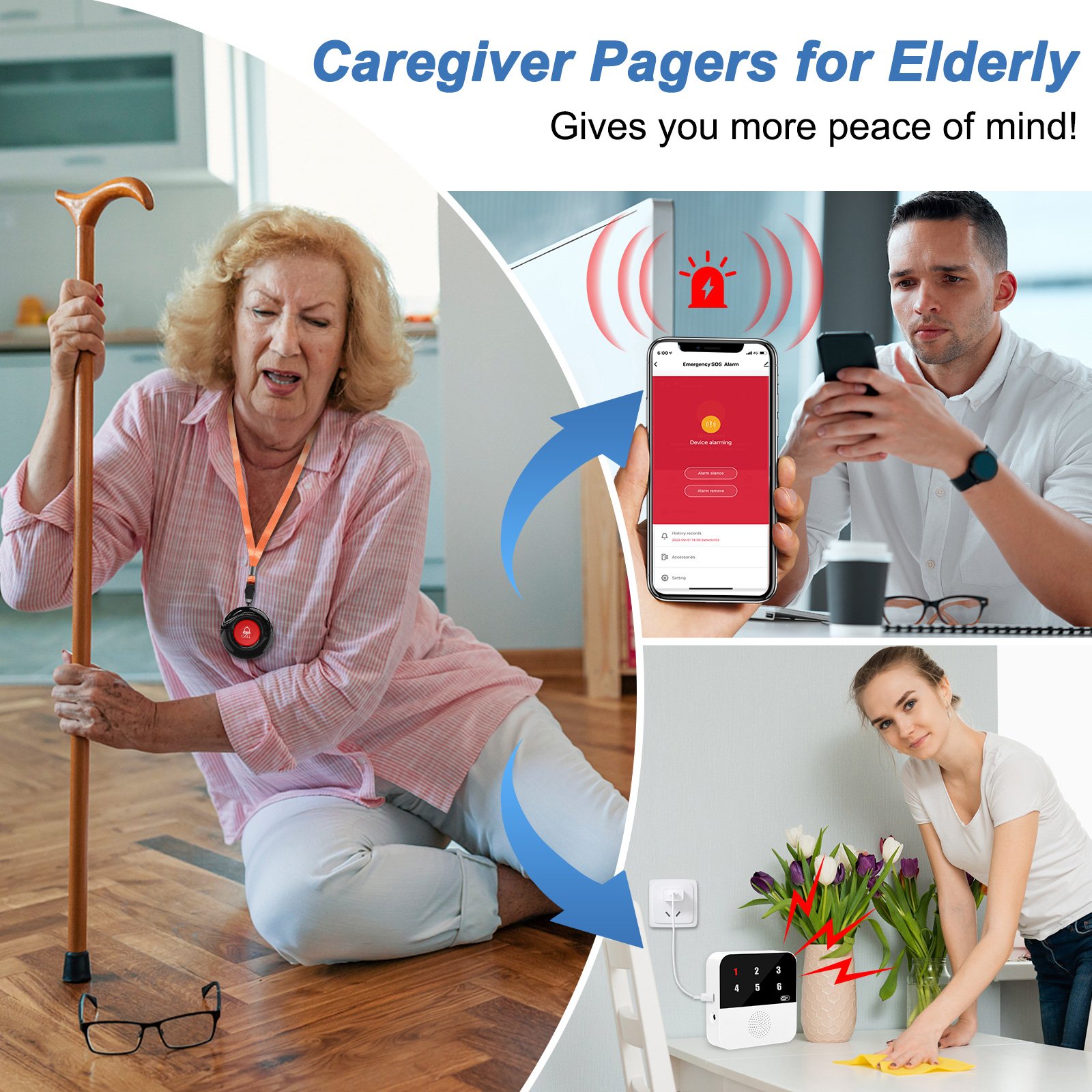 Daytech IP66 Waterproof Phone TUYA WIFI Wireless Button Call Device Alarm Sos fo rHospital Bathroom Care Center
