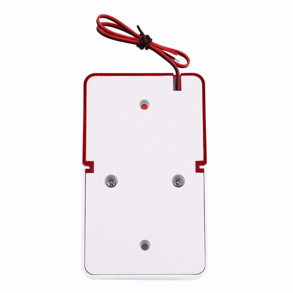 Mini Wired Strobe Siren Durable 12V Sound Alarm Flashing Red Light Piezo Strobe Siren 115dB Home Security Alarm System