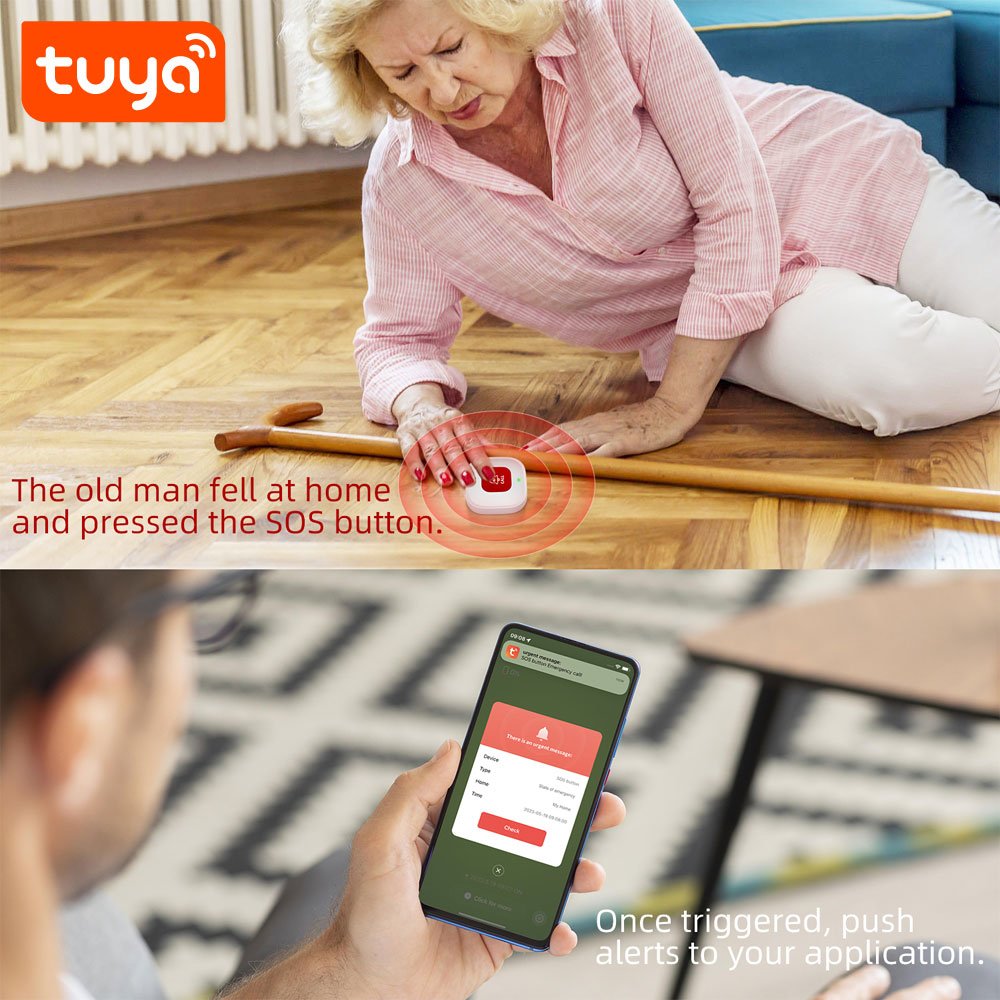 New Arrival Tuya Wifi Home Burglar Smart Alarm System Emergency Panic SOS Button with RF433Mhz PST-CF101W