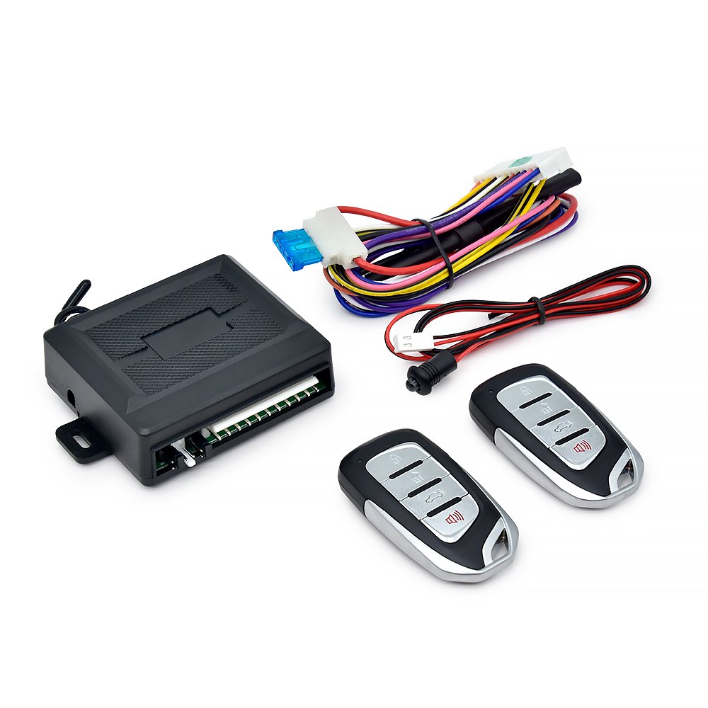 Universal Black CE DC 12V Car Alarm System Anti-hijacking Central Locking System One Way Smart Keyless Entry Car Security System
