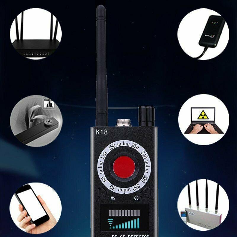 K18 Wireless Products Anti Spy Bug Detector Camera GSM Audio GPS Tracker Signal Lens Finder Anti Spy RF Detector