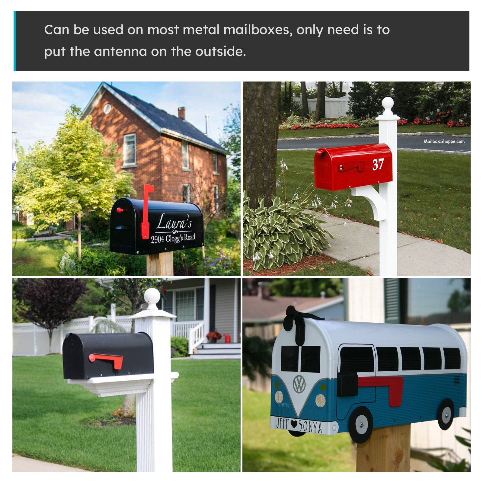 Wireless Alarm System, Mailbox Alarm Wireless Long Range, Instant Alert with 120db Alert Only for Flip-Top Mailboxes