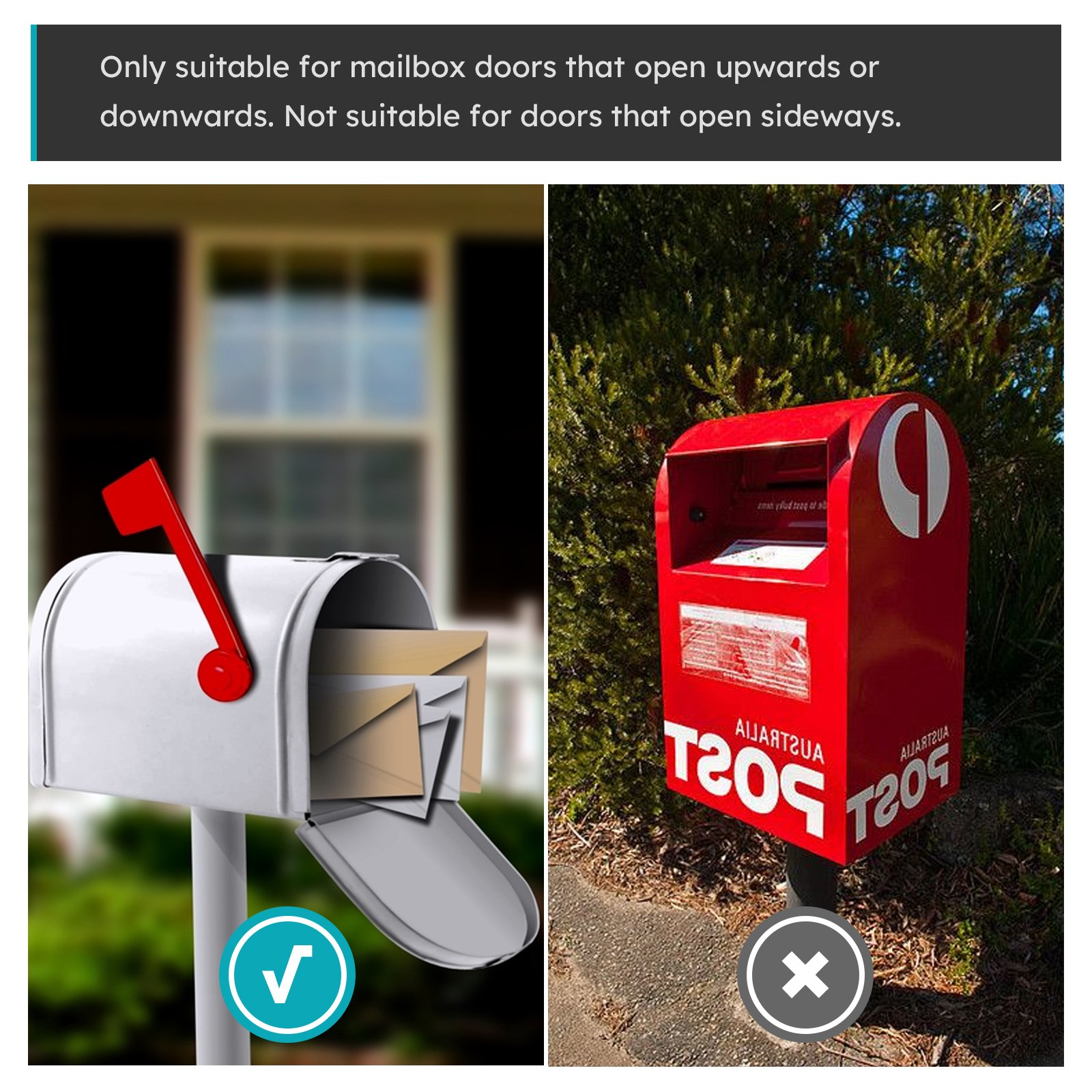 Wireless Alarm System, Mailbox Alarm Wireless Long Range, Instant Alert with 120db Alert Only for Flip-Top Mailboxes