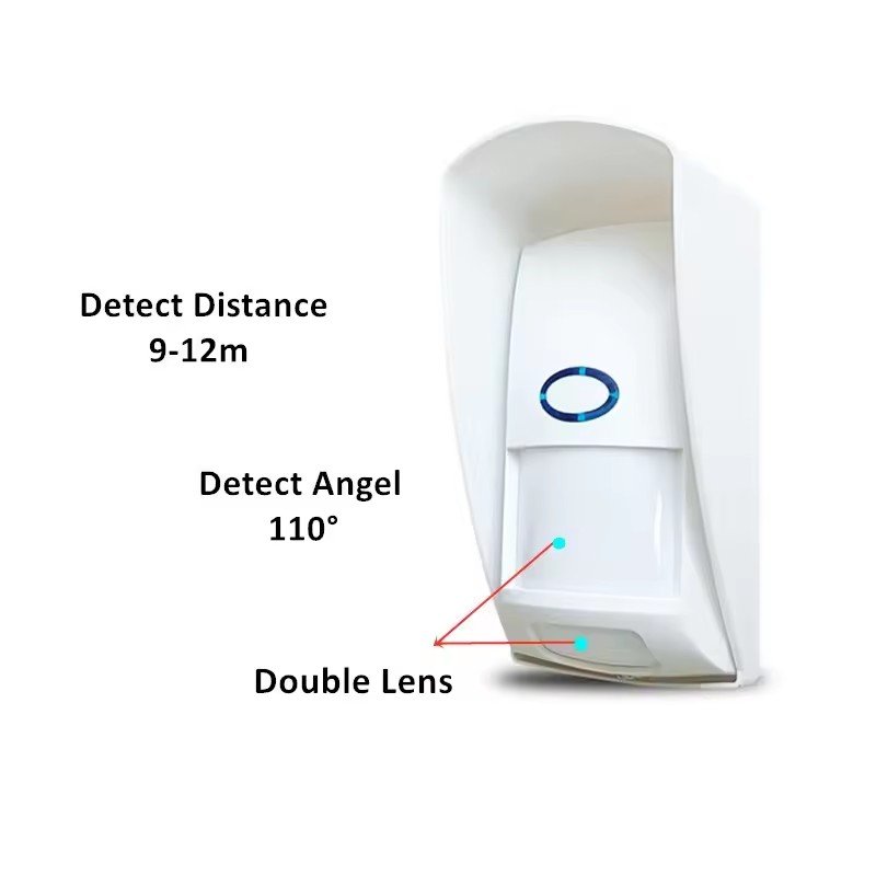 Outdoor Waterproof Wireless 433mhz anti-pet infrared movement motion detector for Home Burglar Alarm System