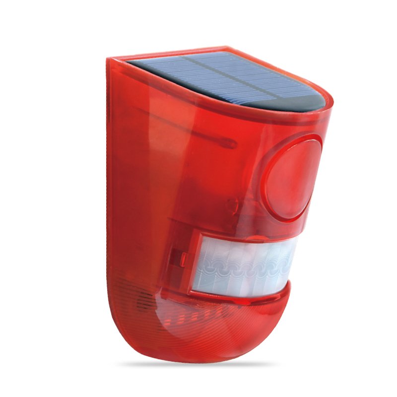 Wireless Solar RF Remote Alarm Siren Solar Power Outdoor Sound Light Siren Home Security Alarm System